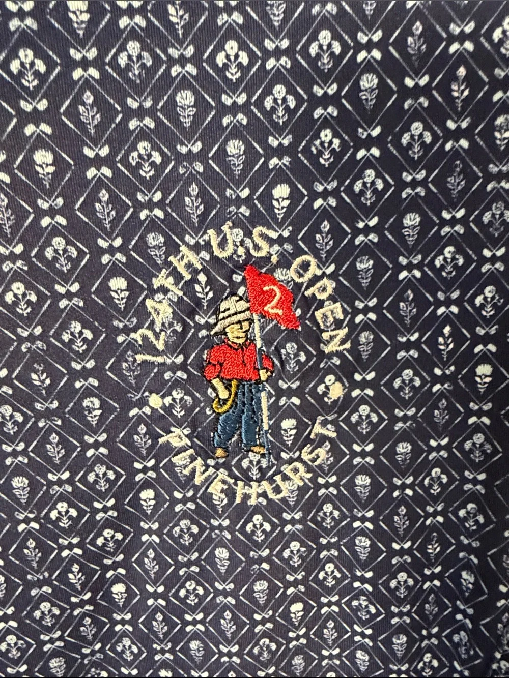Peter Millar Women's Quarter Zip Blue Pattern Top 124th US Open Pinehurst Size S - Picture 5 of 9